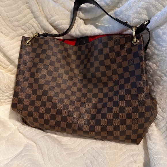 Authentic LOUIS VUITTON GRACEFUL MM DAMIER EBENE - Picture 2 of 11